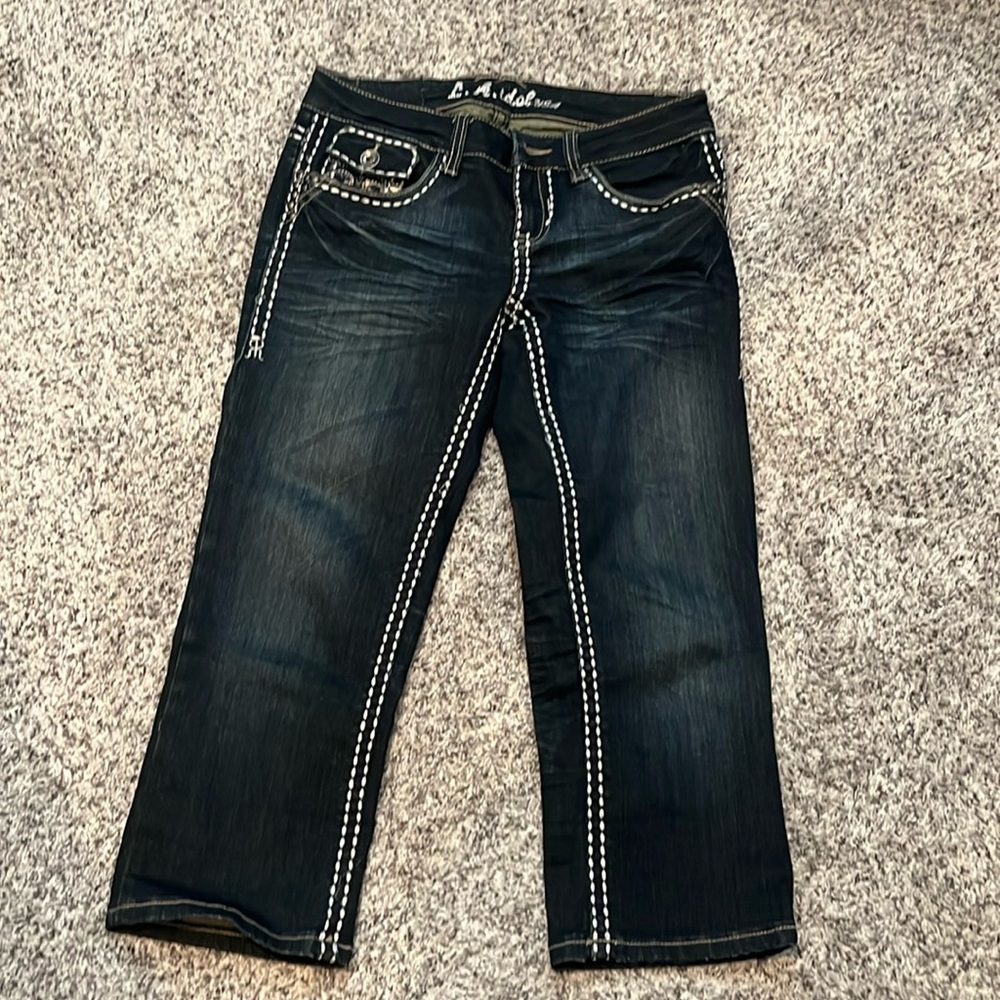 LA Idol cropped jeans size 5